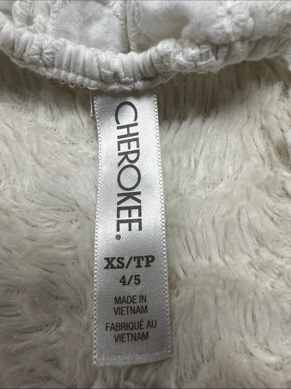 Cherokee white lace summer straps fully lined dress, XS 4/5 - Picture 2 of 4